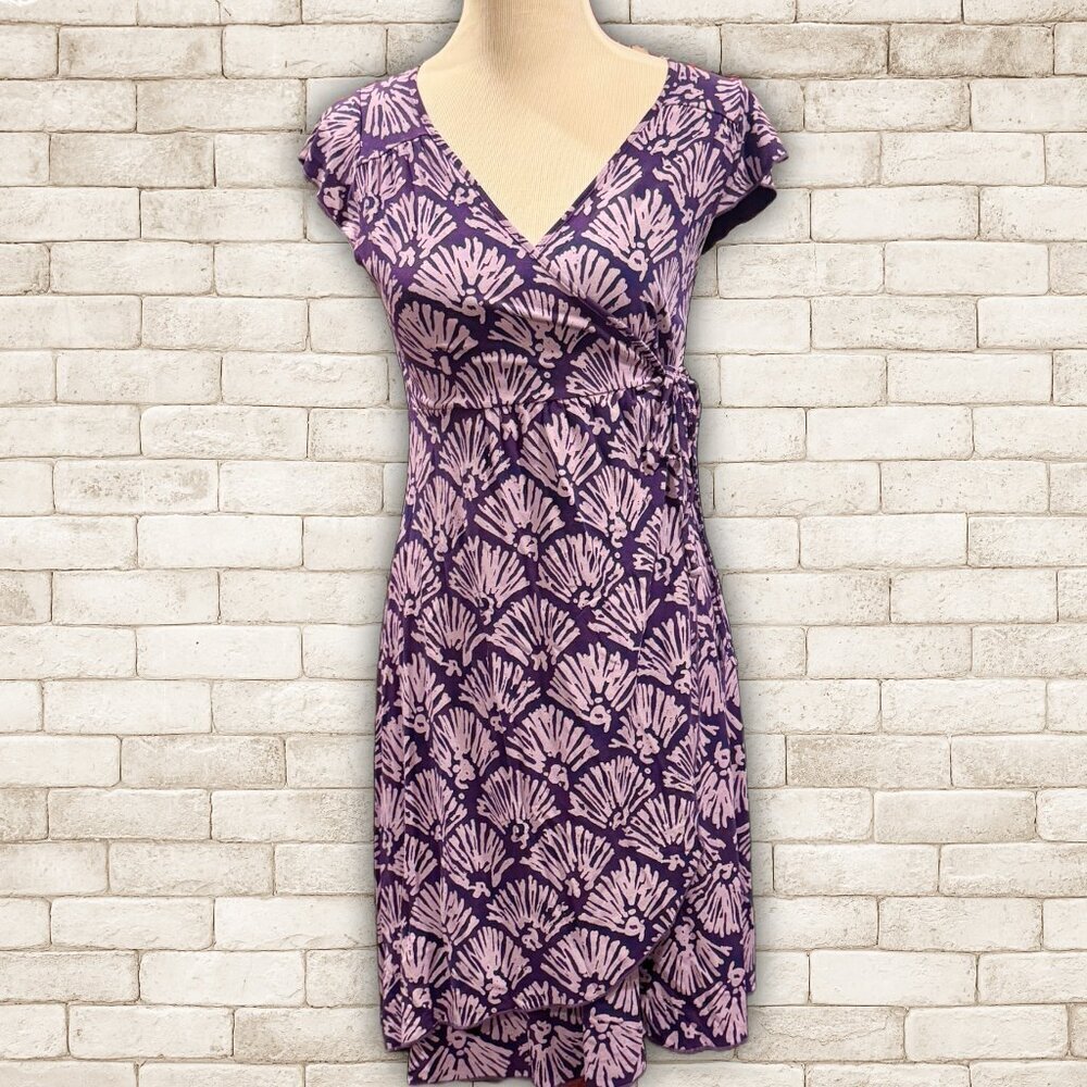 Fresh Produce Wrap Dress - Purple Size XS